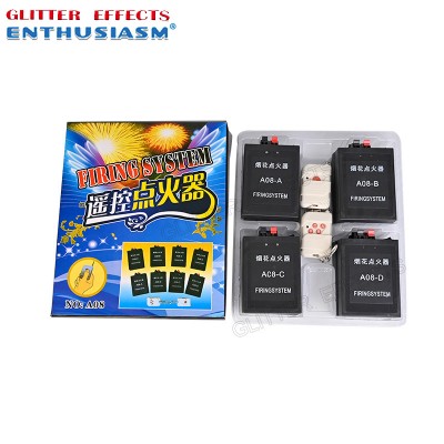 8 channel with A08 cue receiver double remote control fireworks trigger firing igniter system