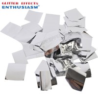 2x5 cm square shape alumite silver color confetti paper for confetti cannon launcher machine